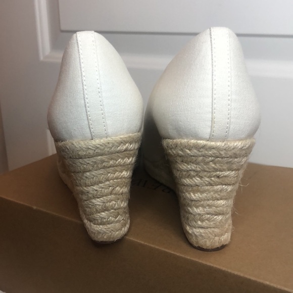 New! J Crew Cap Toe Canas Espadrille Wedges - Picture 5 of 13